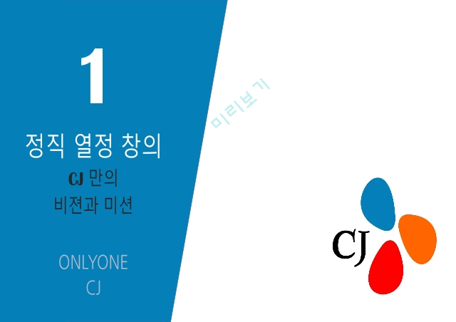 CJ 연혁,조직문화,CJ의 조직구조,CJ 마케팅,CJ 사례,CJ 브랜드,CJ 구조분석   (3 )